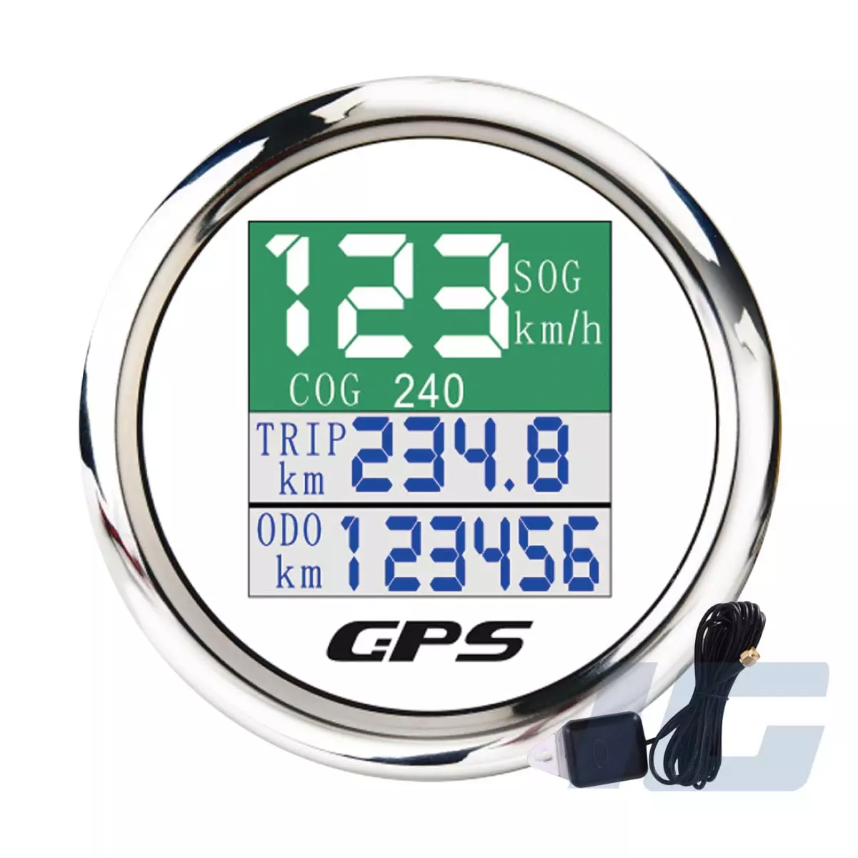 igauge, W Pro, Series, 52mm, White Face, Aftermarket, Marine, Gauge, Boat, Outboard, Speedometer, Kit, GPS, Pitot Tube, Sailboat, mph, kph