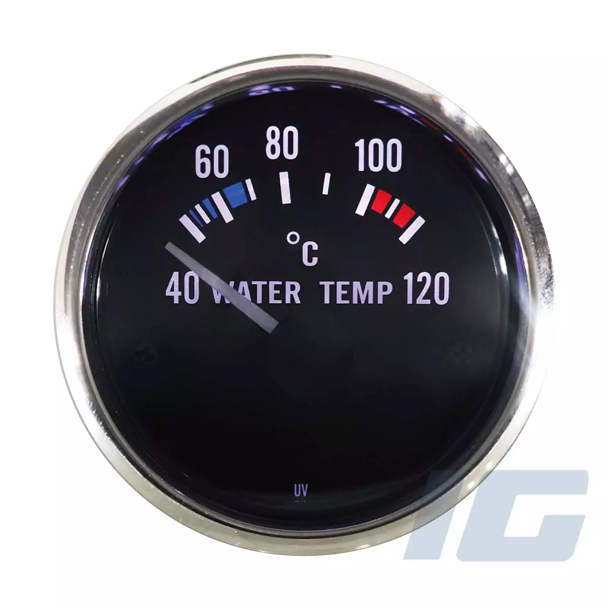 igauge, MGS Series, 52mm, Black Face, Aftermarket, Marine, Gauge, Boat, Outboard, Water Temperature, kit