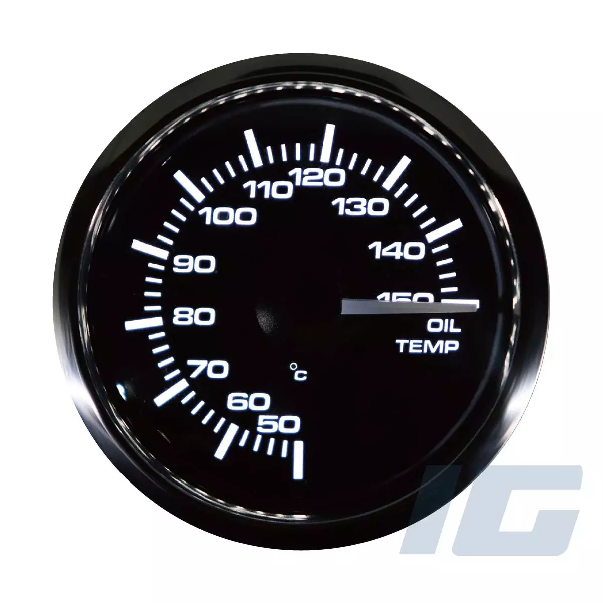 MGS, Series, 52mm, Black Face, Aftermarket, Marine, Gauge, Boat, Outboard, Oil Temperature